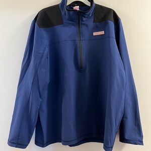 Vineyard vines B&T All-Weather Shep Shirt 1/2 zip m7.